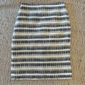 Ann Taylor Tweed Fringe Stripe Blazer